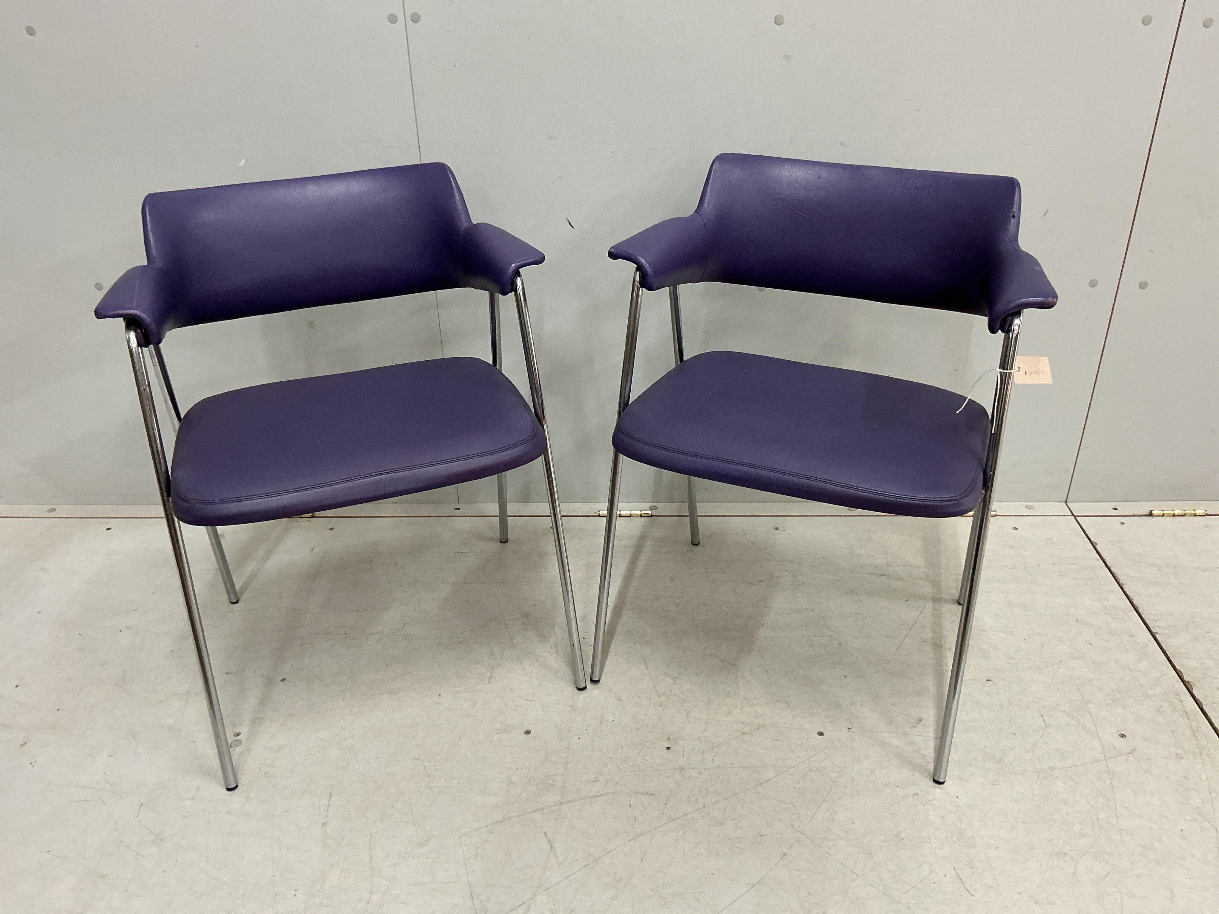 A pair of Ben chairs, width 57cm, depth 38cm, height 74cm